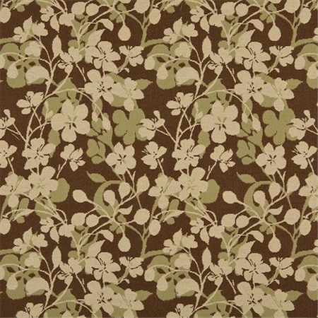 Designer Fabrics Designer Fabrics K0106B 54 in. Wide Beige; Brown And Light Green Floral Woven Solution Dyed Indoor & Outdoor Upholstery Fabric K0106B